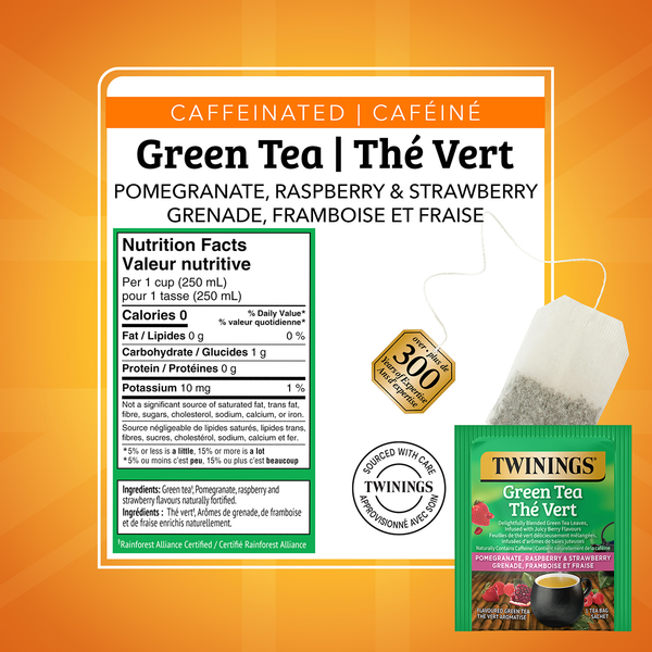 Green Pomegranate, Raspberry & Strawberry
